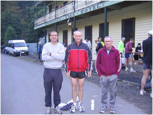 Walhalla Wound Up Run Ian Twite, Ian Heafield and Bruce Salisbury